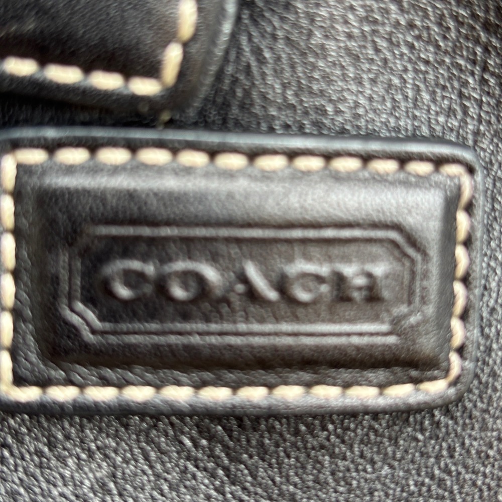 Coach Hampton Black Leather Tote Bag Buckle Straps 5246 Womens - Picture 9 of 14